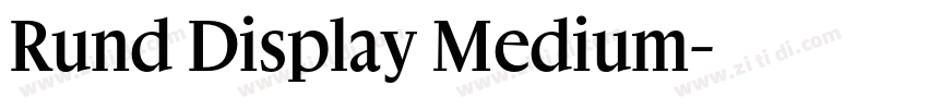 Rund Display Medium字体转换